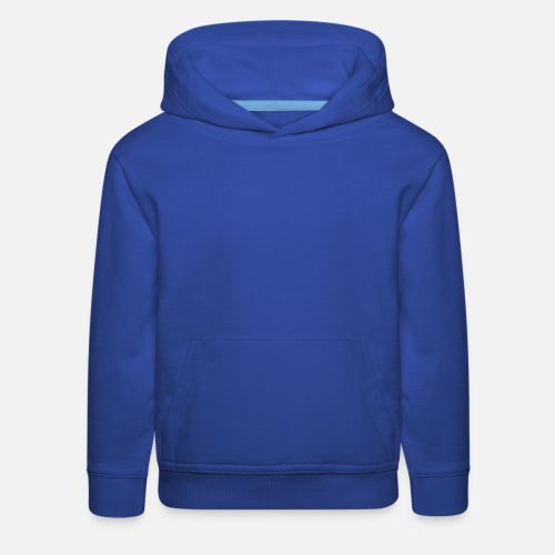 Custom Black Blue Grey Cropped Pullover Basic Premium Hoodie For Kids - Personalised Designer Printed Stitched Hoodie