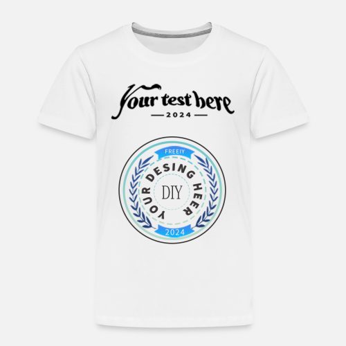 Custom Kids Black White Grey Navy T-Shirts - Design Toddler Premium Tee-Shirt