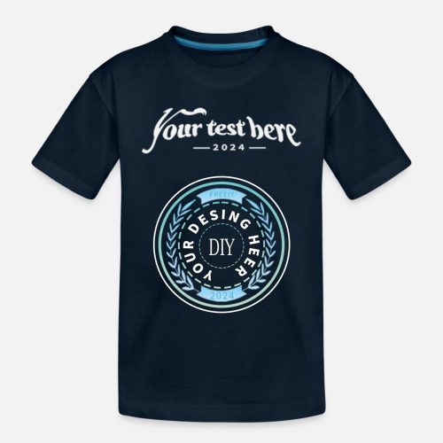 Custom Kids Black White Grey Navy T-Shirts - Design Kid's Premium Organic Tee-Shirt
