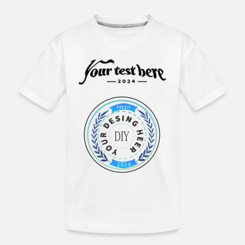 Custom Kids Black White Grey Navy T-Shirts - Design Toddler Premium Organic Tee-Shirt
